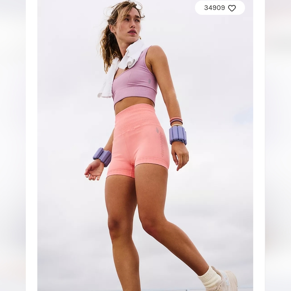 FP Movement by Free People Peach High-Rise biker Shorts